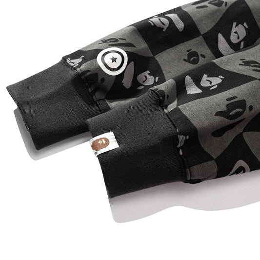 BAPE Black Grey Shark Zip Hoodie