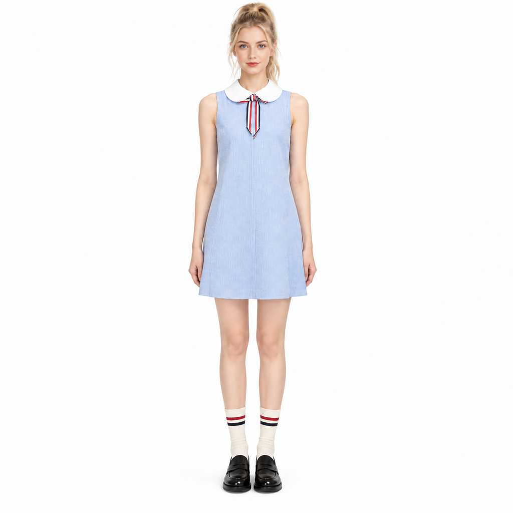 Women's Bow-Detail Sleeveless Summer Dress | Thom Browne
