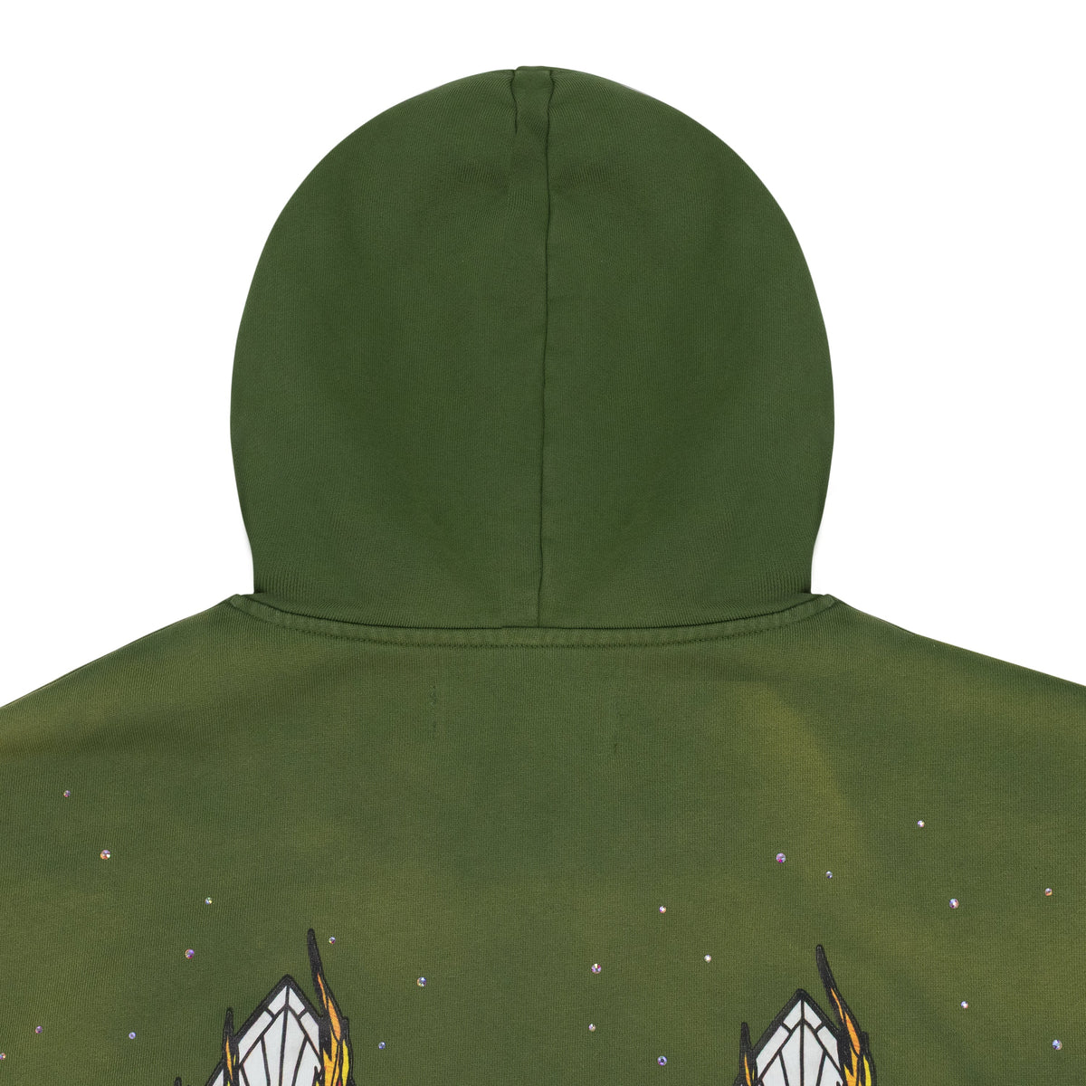 GREEN FLAME GLASS HOODIE