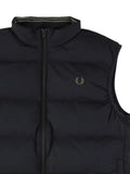 Fred Perry quilted logo-embroidered gilet