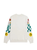 BARROW graphic-print checkered sweater