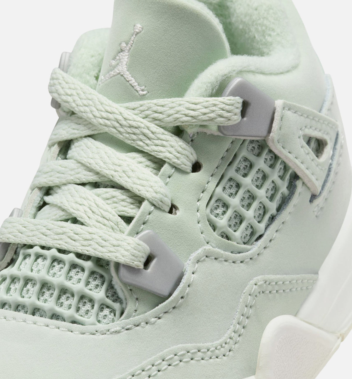 Air Jordan 4 Retro 'Abundance' - Infant/Toddler Lifestyle Sneaker (Seafoam/Sail/Metallic Silver)