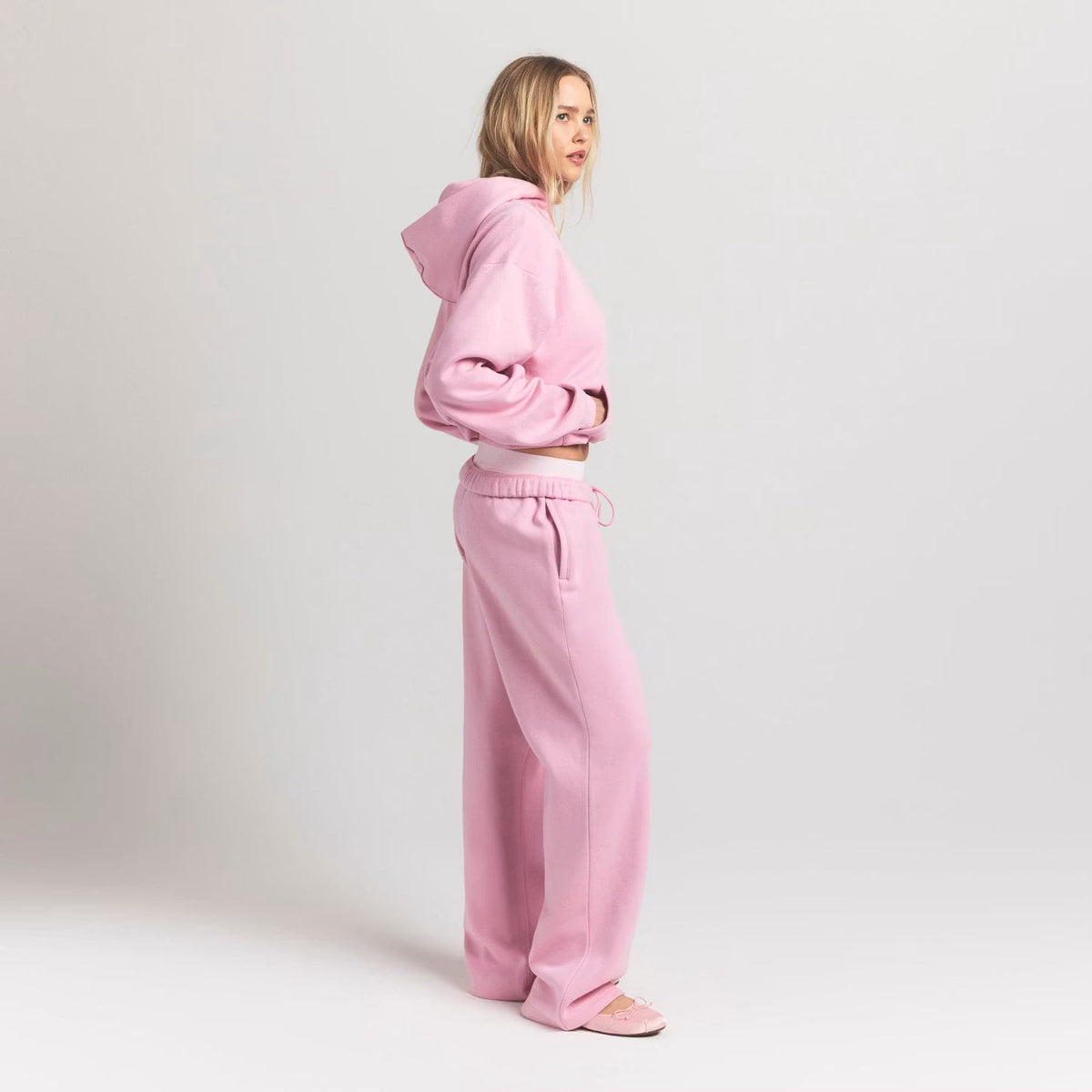 SKIMS Cotton Fleece Classic Straight Leg Pant Halite