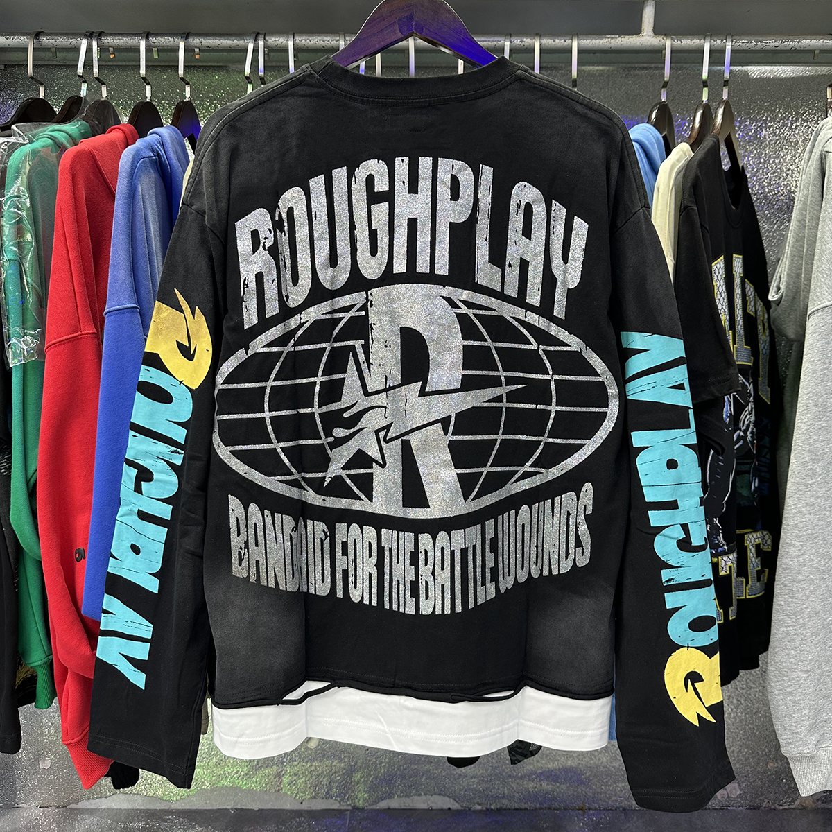Rough Play Flyers Graphic Long-Sleeve T-Shirt