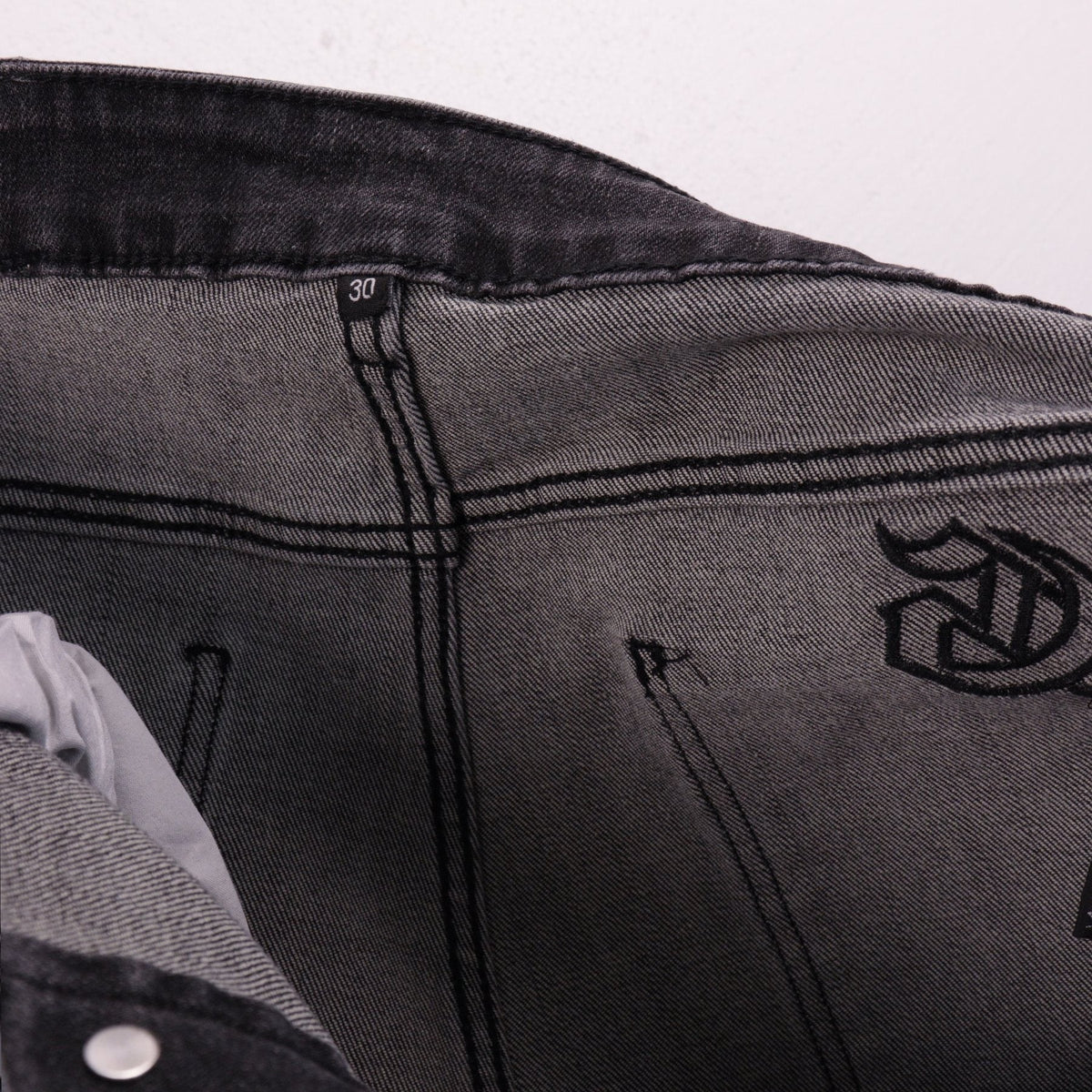 Godspeed Embroidered Denim Shorts