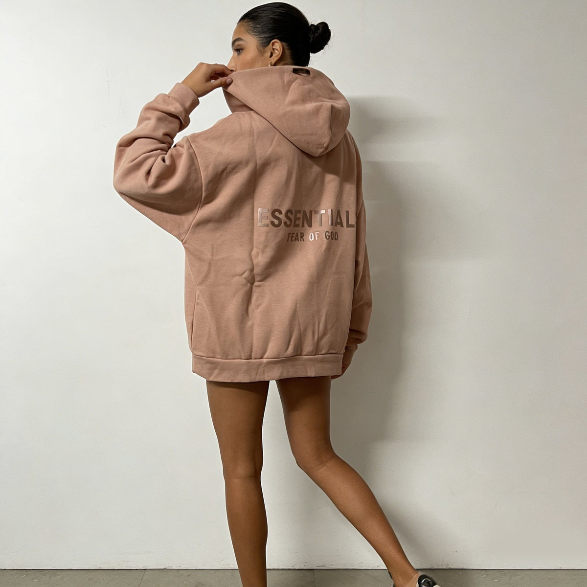 Fear of God Essentials Dusty Pink Hoodie & Pants Matching Set