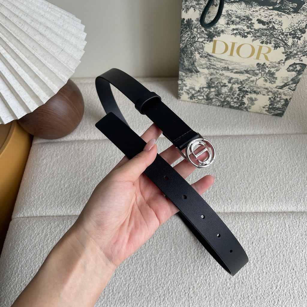 DIOR 25S BELT 25 MM IN BLACK CALFSKIN 572158