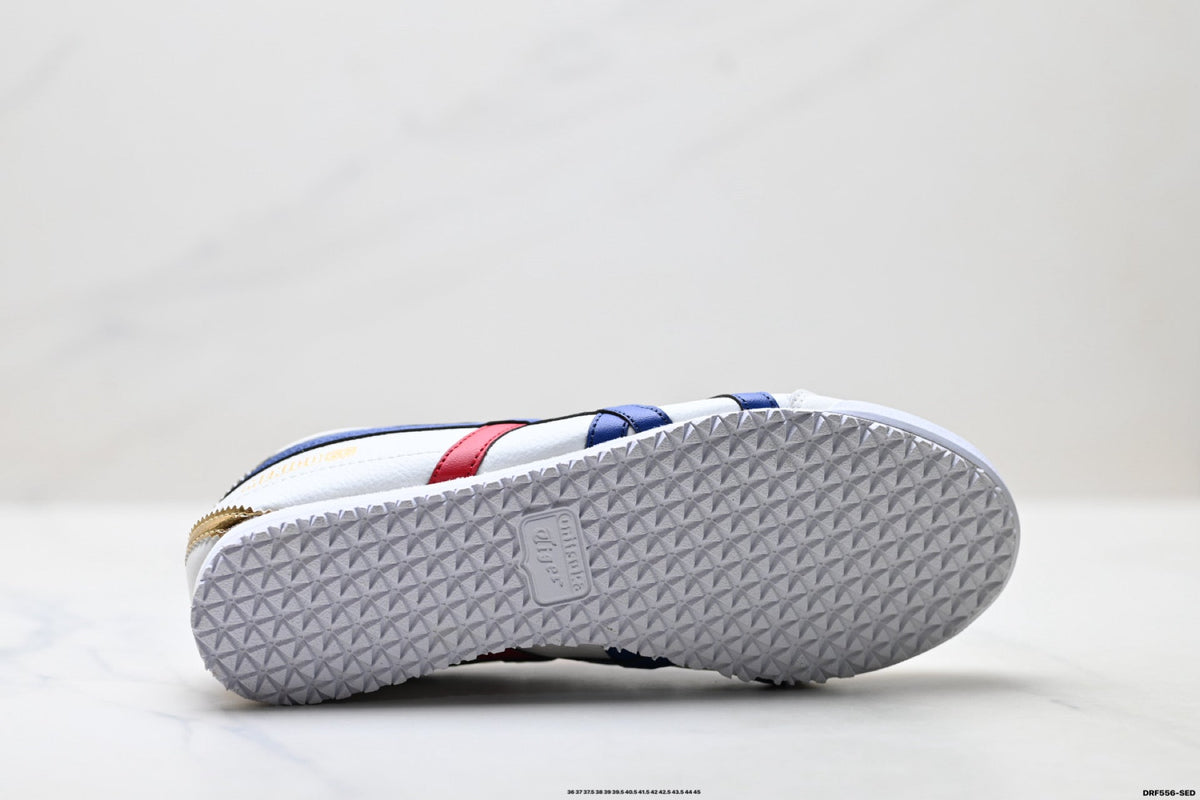 Onitsuka Tiger Retro Low Top White Royal Blue Red Unisex Shoes Style 20