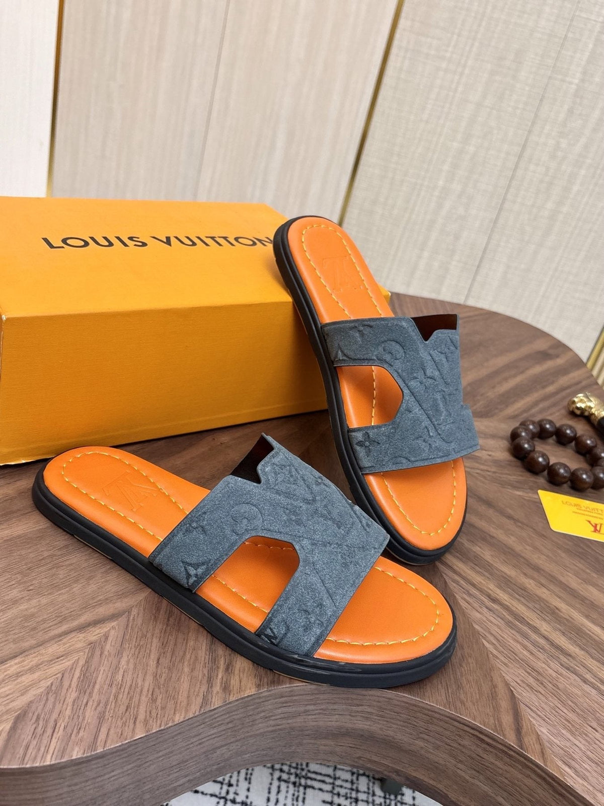 Louis Vuitton Monogram Slide Sandals - Rubber Sole