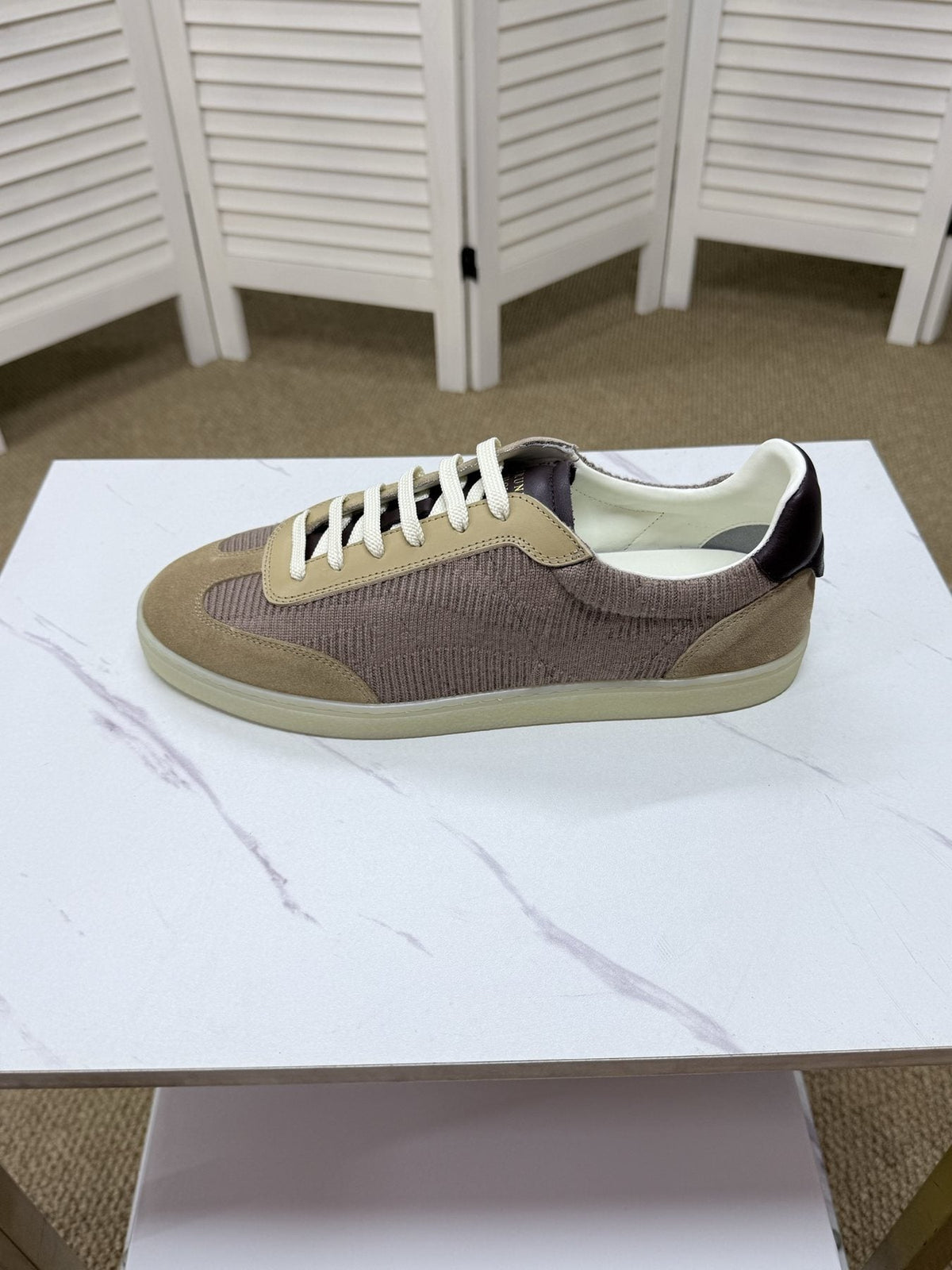 Brunello Cucinelli Men's Low-Top Sneakers - Textured Panel Design