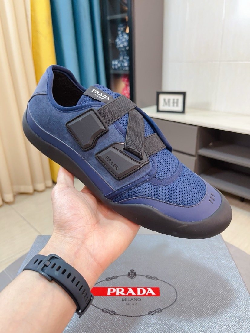 Prada Men's Mesh Slip-On Sneakers