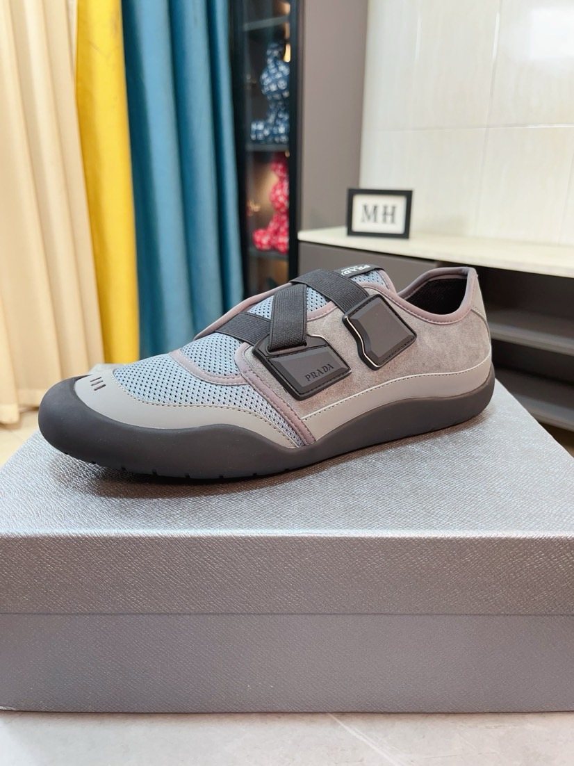 Prada Men's Mesh Slip-On Sneakers
