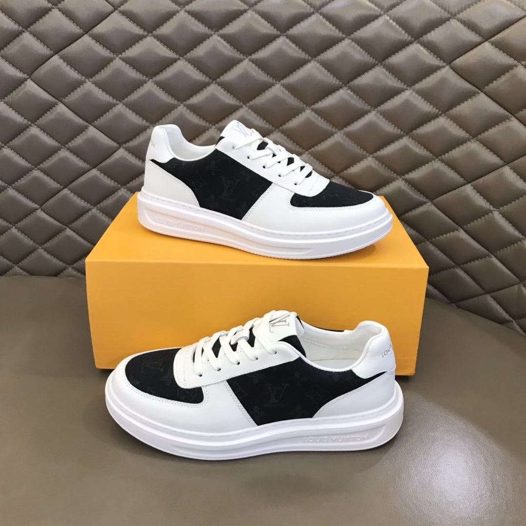 Louis Vuitton Men's Monogram Panel Low-Top Sneakers - Rounded Toe