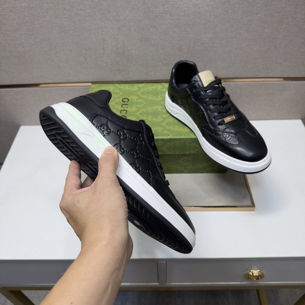 Gucci Men's Embossed Low-Top Sneakers