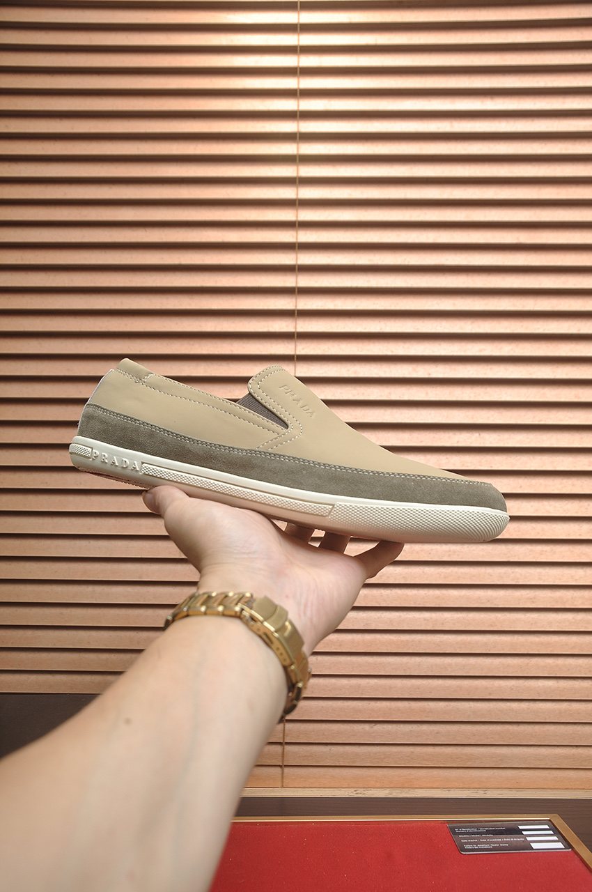 Prada Men's Smooth Slip-On Shoes